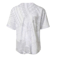 Samoa Lotu Tamaiti Baseball Jersey White Sun Day Beauty Hibiscus Ver02 LT9 - Polynesian Pride