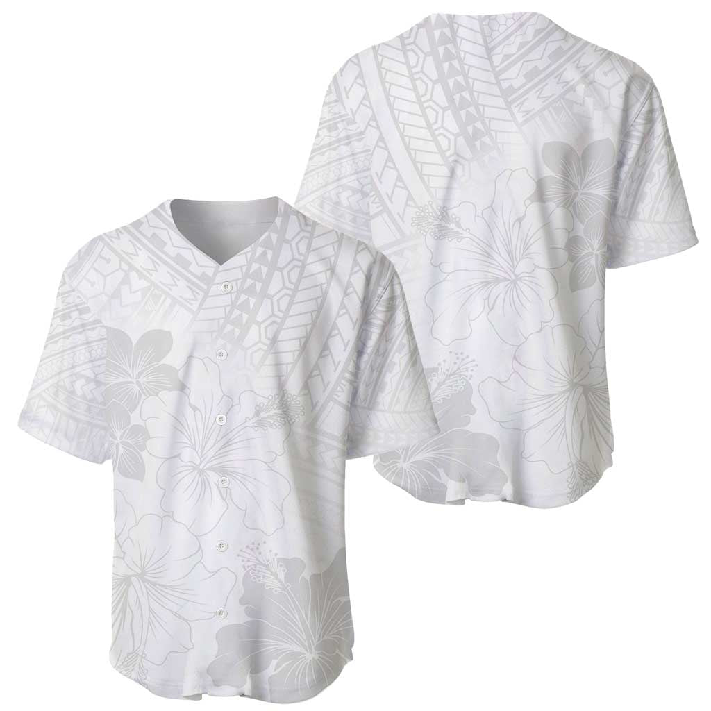 Samoa Lotu Tamaiti Baseball Jersey White Sun Day Beauty Hibiscus Ver02 LT9 - Polynesian Pride