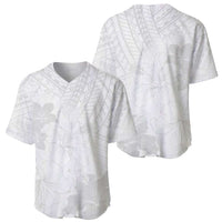 Samoa Lotu Tamaiti Baseball Jersey White Sun Day Beauty Hibiscus Ver02 LT9 - Polynesian Pride