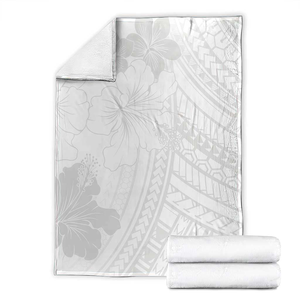 Samoa Lotu Tamaiti Blanket White Sun Day Beauty Hibiscus Ver02