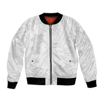 Samoa Lotu Tamaiti Bomber Jacket White Sun Day Beauty Hibiscus Ver02 LT9 Unisex White - Polynesian Pride