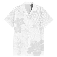 Samoa Lotu Tamaiti Family Matching Mermaid Dress and Hawaiian Shirt White Sun Day Beauty Hibiscus Ver02