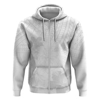 Samoa Lotu Tamaiti Hoodie White Sun Day Beauty Hibiscus Ver02 LT9 Zip Hoodie White - Polynesian Pride
