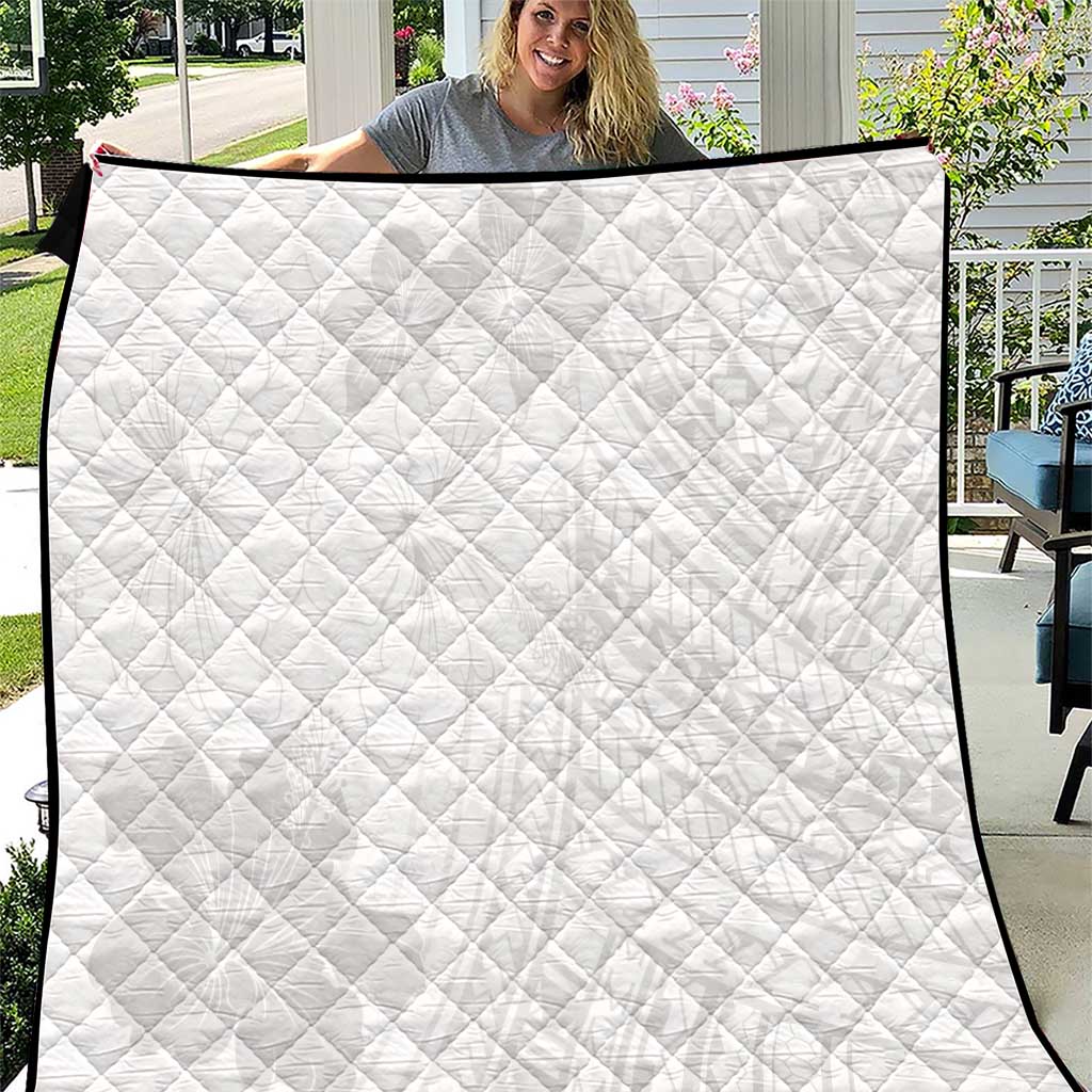 Samoa Lotu Tamaiti Quilt White Sun Day Beauty Hibiscus Ver02 LT9 White - Polynesian Pride
