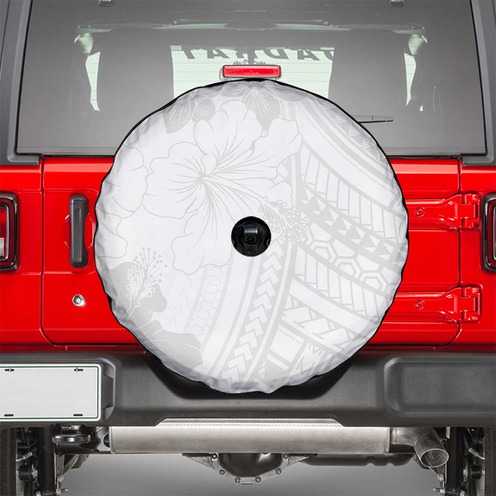 Samoa Lotu Tamaiti Spare Tire Cover White Sun Day Beauty Hibiscus Ver02 LT9 - Polynesian Pride
