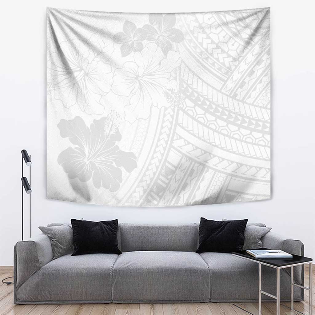 Samoa Lotu Tamaiti Tapestry White Sun Day Beauty Hibiscus Ver02 LT9 White - Polynesian Pride