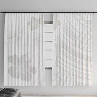 Samoa Lotu Tamaiti Window Curtain White Sun Day Beauty Hibiscus Ver02 LT9 With Hooks White - Polynesian Pride