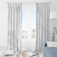 Samoa Lotu Tamaiti Window Curtain White Sun Day Beauty Hibiscus Ver02 LT9 - Polynesian Pride