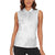 Samoa Lotu Tamaiti Women Sleeveless Polo Shirt White Sun Day Beauty Hibiscus Ver02