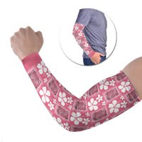 Give Cancer The Boot Pink Cowgirl Arm Sleeves Western Aloha Hibiscus Paniolo Heritage Floral