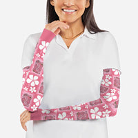 Give Cancer The Boot Pink Cowgirl Arm Sleeves Western Aloha Hibiscus Paniolo Heritage Floral
