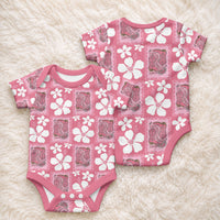 Give Cancer The Boot Pink Cowgirl Baby Onesie Western Aloha Hibiscus Paniolo Heritage Floral