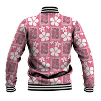 Give Cancer The Boot Pink Cowgirl Baseball Jacket Western Aloha Hibiscus Paniolo Heritage Floral
