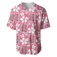 Give Cancer The Boot Pink Cowgirl Baseball Jersey Western Aloha Hibiscus Paniolo Heritage Floral