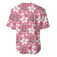 Give Cancer The Boot Pink Cowgirl Baseball Jersey Western Aloha Hibiscus Paniolo Heritage Floral