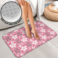 Give Cancer The Boot Pink Cowgirl Bathroom Set Western Aloha Hibiscus Paniolo Heritage Floral