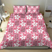 Give Cancer The Boot Pink Cowgirl Bedding Set Western Aloha Hibiscus Paniolo Heritage Floral