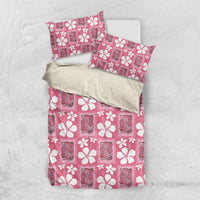 Give Cancer The Boot Pink Cowgirl Bedding Set Western Aloha Hibiscus Paniolo Heritage Floral
