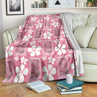 Give Cancer The Boot Pink Cowgirl Blanket Western Aloha Hibiscus Paniolo Heritage Floral