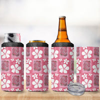 Give Cancer The Boot Pink Cowgirl 4 in 1 Can Cooler Tumbler Western Aloha Hibiscus Paniolo Heritage Floral