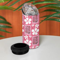Give Cancer The Boot Pink Cowgirl 4 in 1 Can Cooler Tumbler Western Aloha Hibiscus Paniolo Heritage Floral