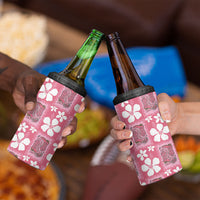 Give Cancer The Boot Pink Cowgirl 4 in 1 Can Cooler Tumbler Western Aloha Hibiscus Paniolo Heritage Floral