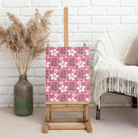 Give Cancer The Boot Pink Cowgirl Canvas Wall Art Western Aloha Hibiscus Paniolo Heritage Floral