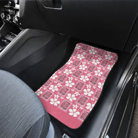 Give Cancer The Boot Pink Cowgirl Car Mats Western Aloha Hibiscus Paniolo Heritage Floral