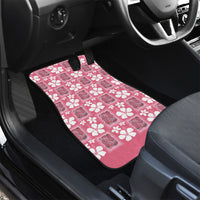 Give Cancer The Boot Pink Cowgirl Car Mats Western Aloha Hibiscus Paniolo Heritage Floral