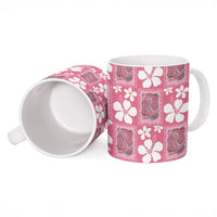 Give Cancer The Boot Pink Cowgirl Ceramic Mug Western Aloha Hibiscus Paniolo Heritage Floral