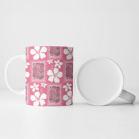 Give Cancer The Boot Pink Cowgirl Ceramic Mug Western Aloha Hibiscus Paniolo Heritage Floral