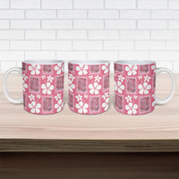 Give Cancer The Boot Pink Cowgirl Ceramic Mug Western Aloha Hibiscus Paniolo Heritage Floral
