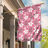 Give Cancer The Boot Pink Cowgirl Garden Flag Western Aloha Hibiscus Paniolo Heritage Floral