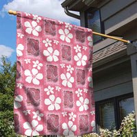 Give Cancer The Boot Pink Cowgirl Garden Flag Western Aloha Hibiscus Paniolo Heritage Floral
