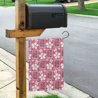Give Cancer The Boot Pink Cowgirl Garden Flag Western Aloha Hibiscus Paniolo Heritage Floral