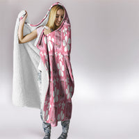 Give Cancer The Boot Pink Cowgirl Hooded Blanket Western Aloha Hibiscus Paniolo Heritage Floral