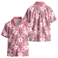 Give Cancer The Boot Pink Cowgirl Kid Hawaiian Shirt Western Aloha Hibiscus Paniolo Heritage Floral