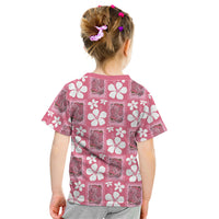 Give Cancer The Boot Pink Cowgirl Kid T Shirt Western Aloha Hibiscus Paniolo Heritage Floral