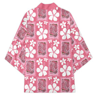 Give Cancer The Boot Pink Cowgirl Kimono Western Aloha Hibiscus Paniolo Heritage Floral