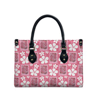 Give Cancer The Boot Pink Cowgirl Leather Bag Western Aloha Hibiscus Paniolo Heritage Floral