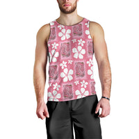 Give Cancer The Boot Pink Cowgirl Men Tank Top Western Aloha Hibiscus Paniolo Heritage Floral