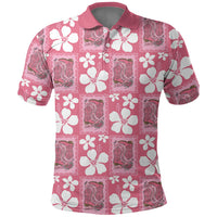 Give Cancer The Boot Pink Cowgirl Polo Shirt Western Aloha Hibiscus Paniolo Heritage Floral