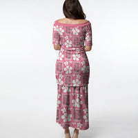 Give Cancer The Boot Pink Cowgirl Puletasi Western Aloha Hibiscus Paniolo Heritage Floral