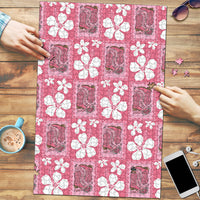 Give Cancer The Boot Pink Cowgirl Puzzle Western Aloha Hibiscus Paniolo Heritage Floral