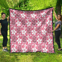 Give Cancer The Boot Pink Cowgirl Quilt Western Aloha Hibiscus Paniolo Heritage Floral