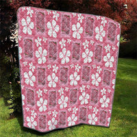 Give Cancer The Boot Pink Cowgirl Quilt Western Aloha Hibiscus Paniolo Heritage Floral