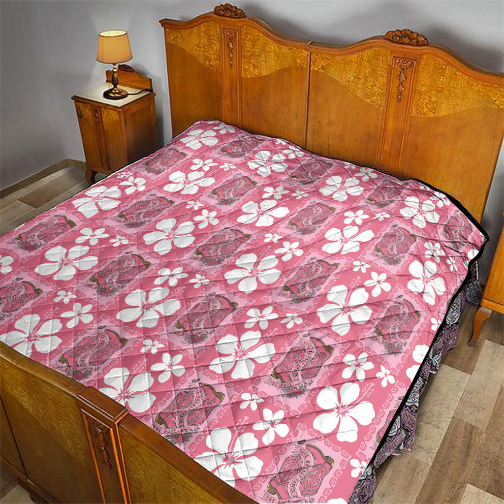 Give Cancer The Boot Pink Cowgirl Quilt Western Aloha Hibiscus Paniolo Heritage Floral