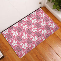 Give Cancer The Boot Pink Cowgirl Rubber Doormat Western Aloha Hibiscus Paniolo Heritage Floral