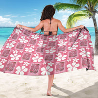 Give Cancer The Boot Pink Cowgirl Sarong Western Aloha Hibiscus Paniolo Heritage Floral