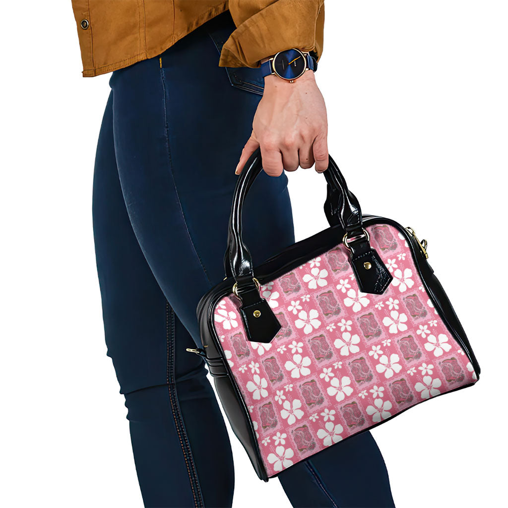 Give Cancer The Boot Pink Cowgirl Shoulder Handbag Western Aloha Hibiscus Paniolo Heritage Floral